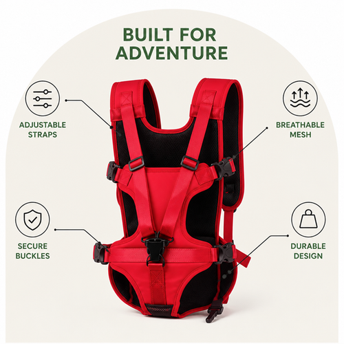 DogBedHouse Adjustable Straps & Breathable Mesh Front Carrier Backpack