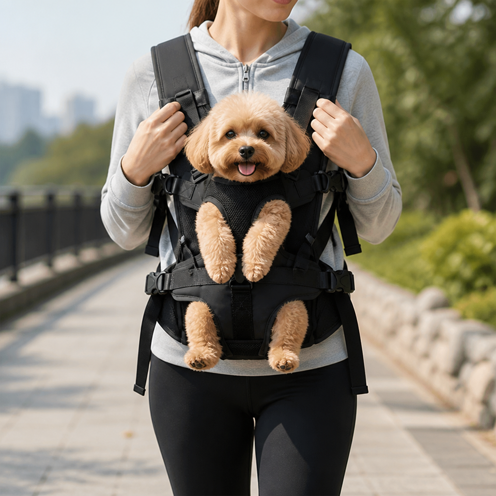 DogBedHouse Adjustable Straps & Breathable Mesh Front Carrier Backpack