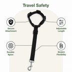 DogBedHouse Adjustable Stretch Nylon Car Seat Belt