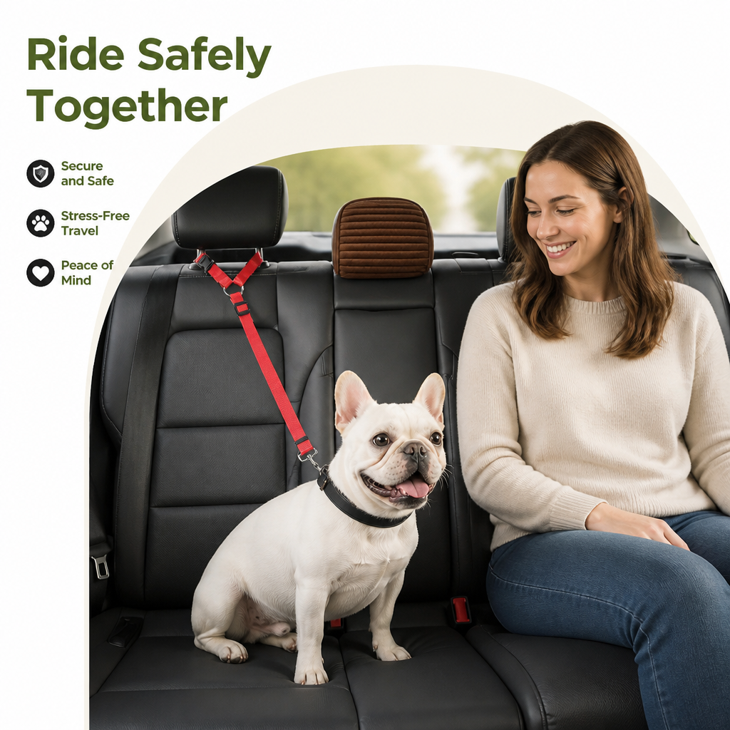 DogBedHouse Adjustable Stretch Nylon Car Seat Belt