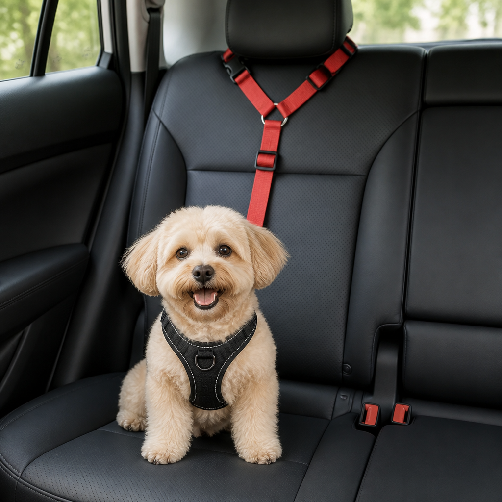 DogBedHouse Adjustable Stretch Nylon Car Seat Belt