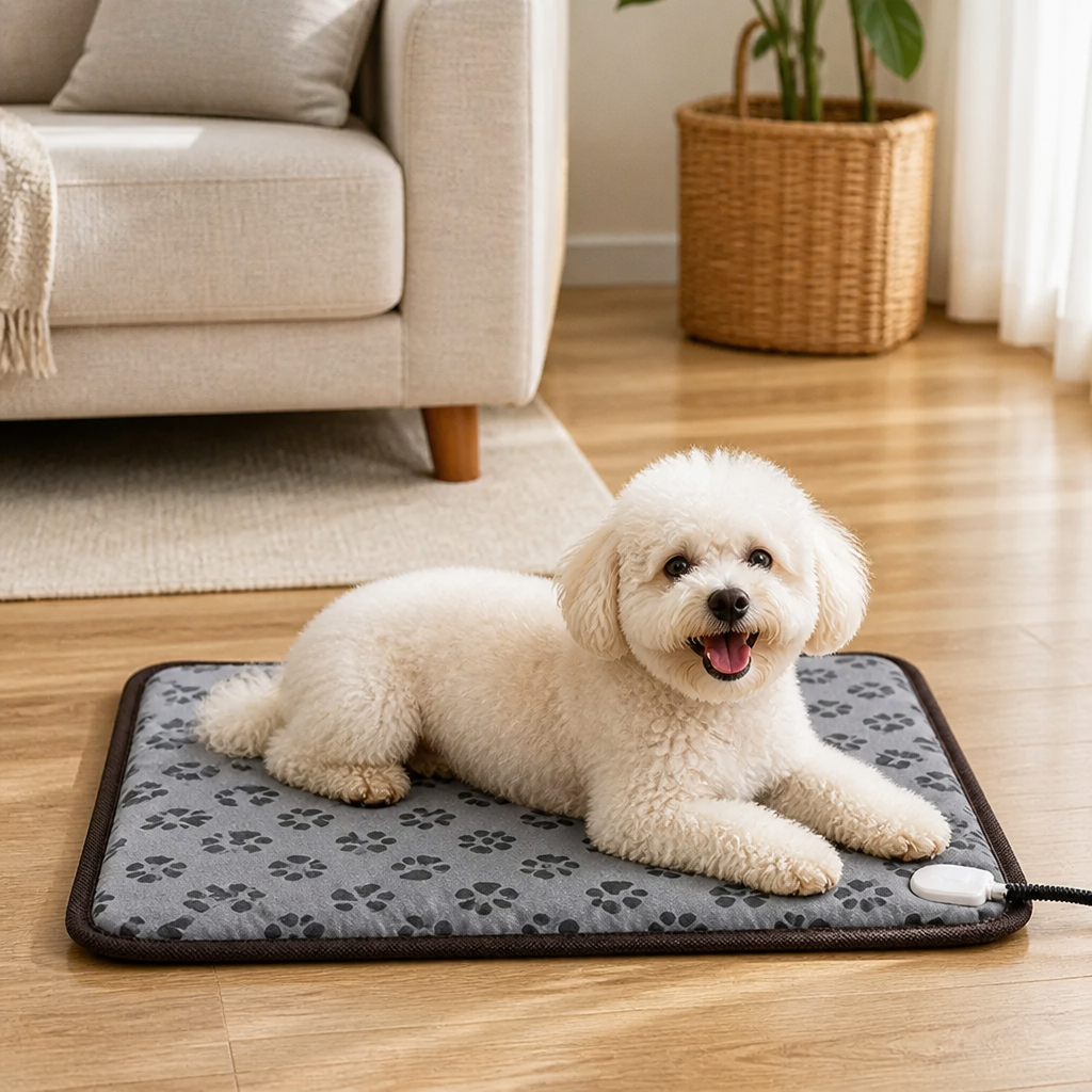 DogBedHouse Adjustable Temperature & Waterproof Heated Pet Mat (Overheat Protection)