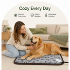 DogBedHouse Adjustable Temperature & Waterproof Heated Pet Mat (Overheat Protection)