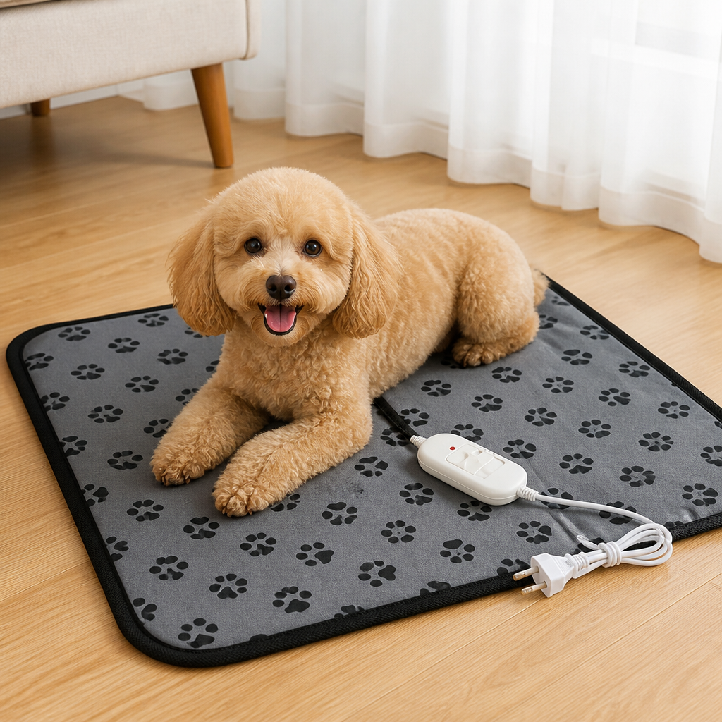 DogBedHouse Adjustable Temperature & Waterproof Heated Pet Mat (Overheat Protection)