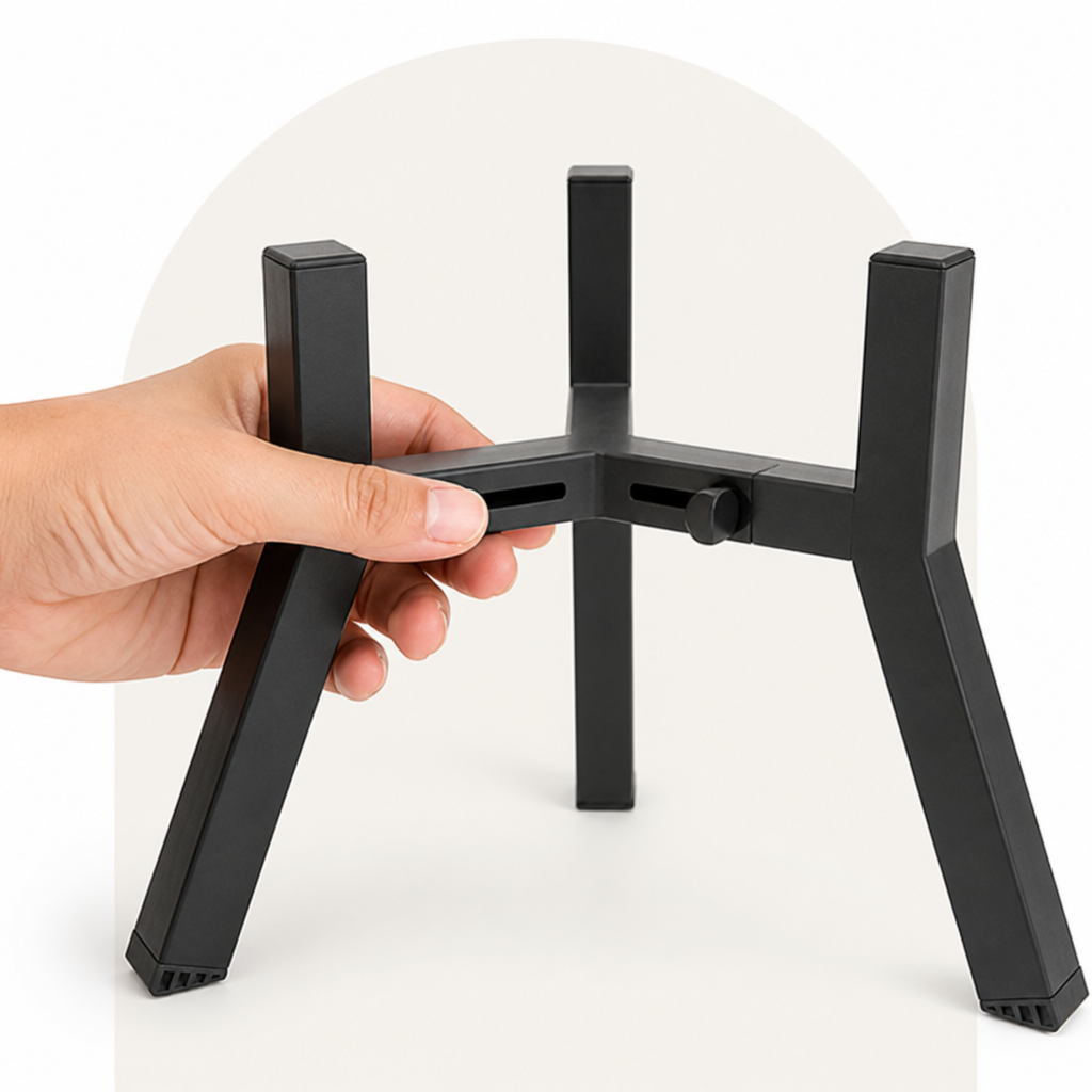 DogBedHouse Adjustable Width & Foldable Elevated Dog Bowl Stand