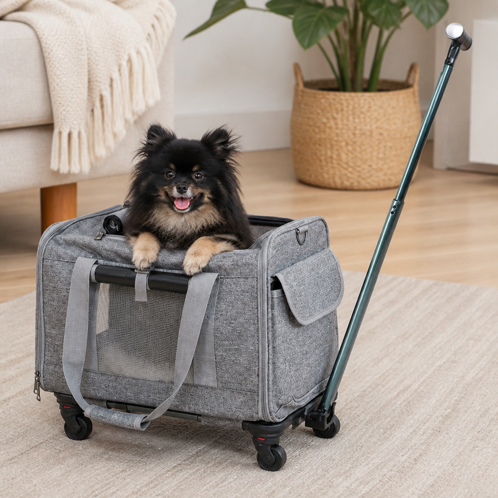 DogBedHouse Airline-Approved Rolling & Foldable Pet Carrier