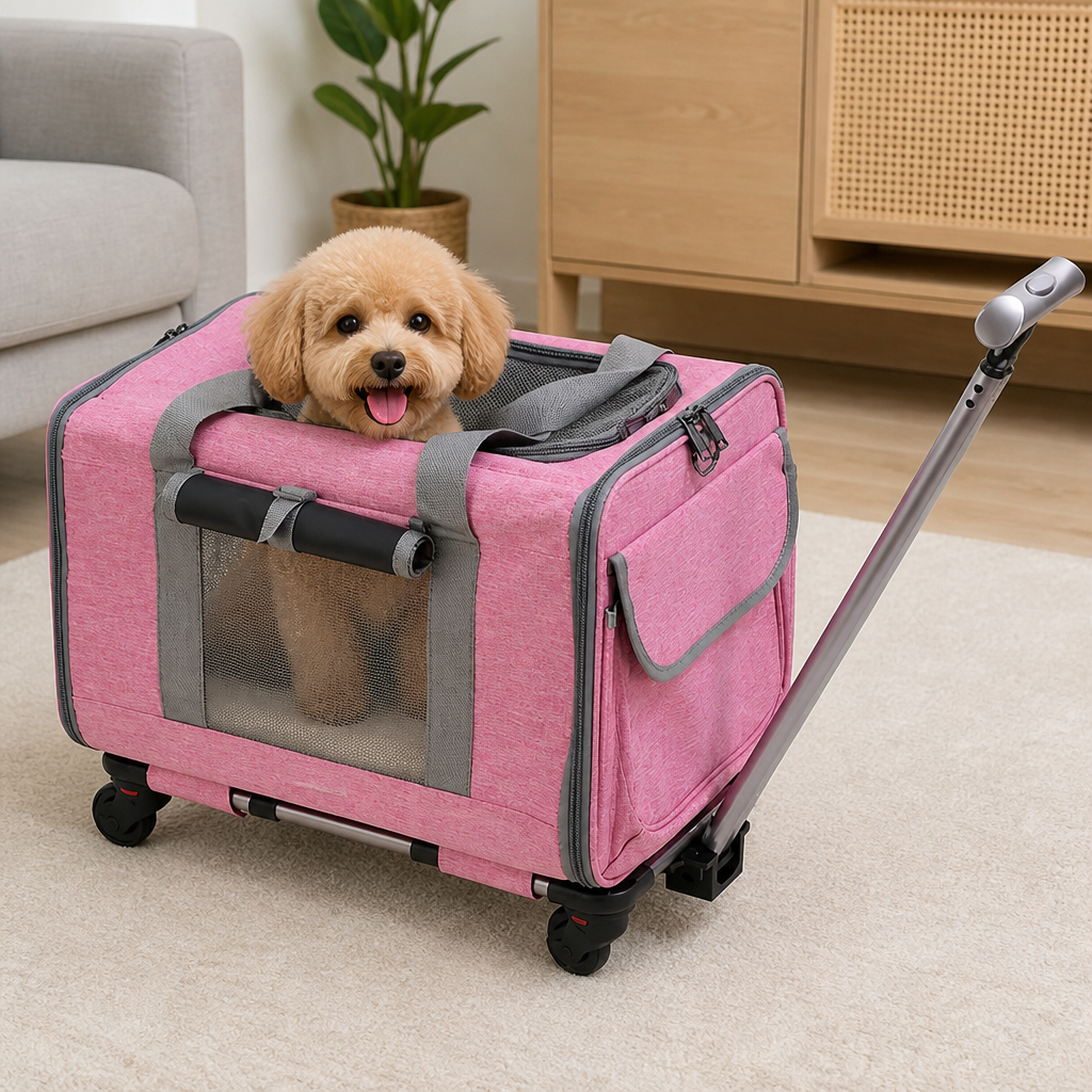 DogBedHouse Airline-Approved Rolling & Foldable Pet Carrier