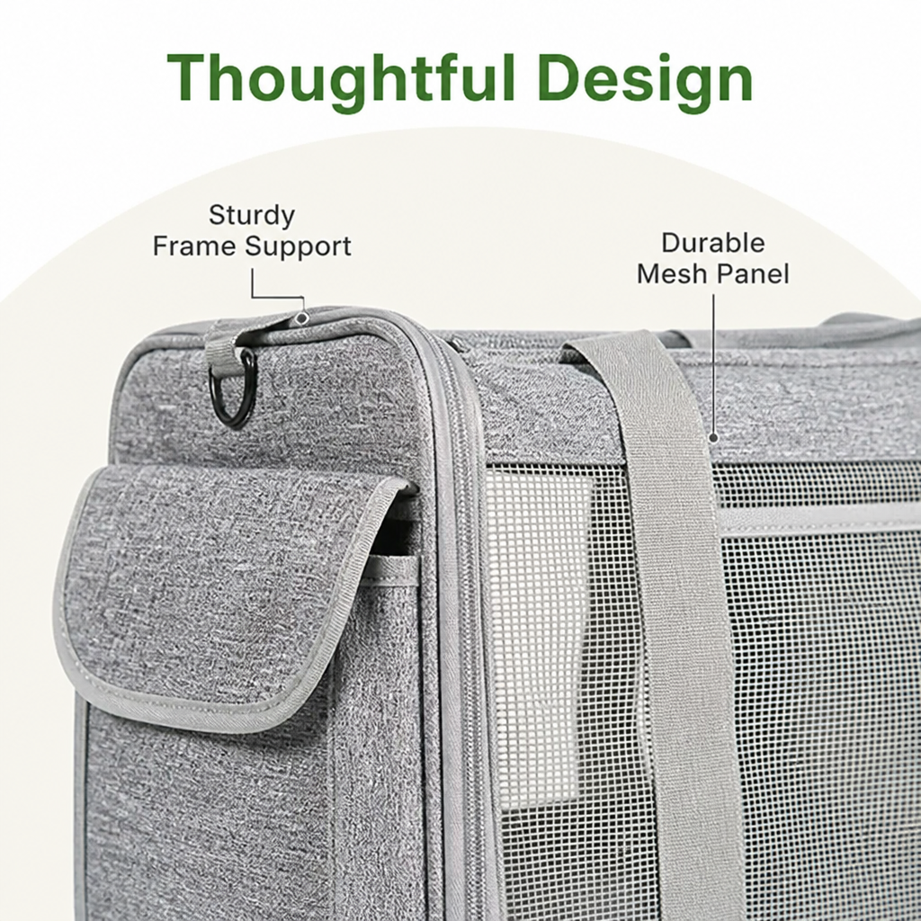 DogBedHouse Airline-Approved Rolling & Foldable Pet Carrier