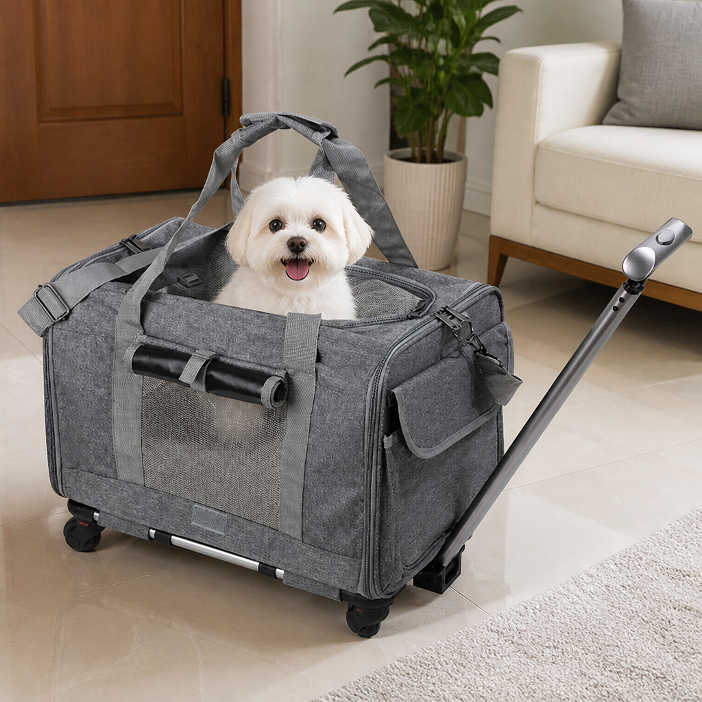 DogBedHouse Airline-Approved Rolling & Foldable Pet Carrier