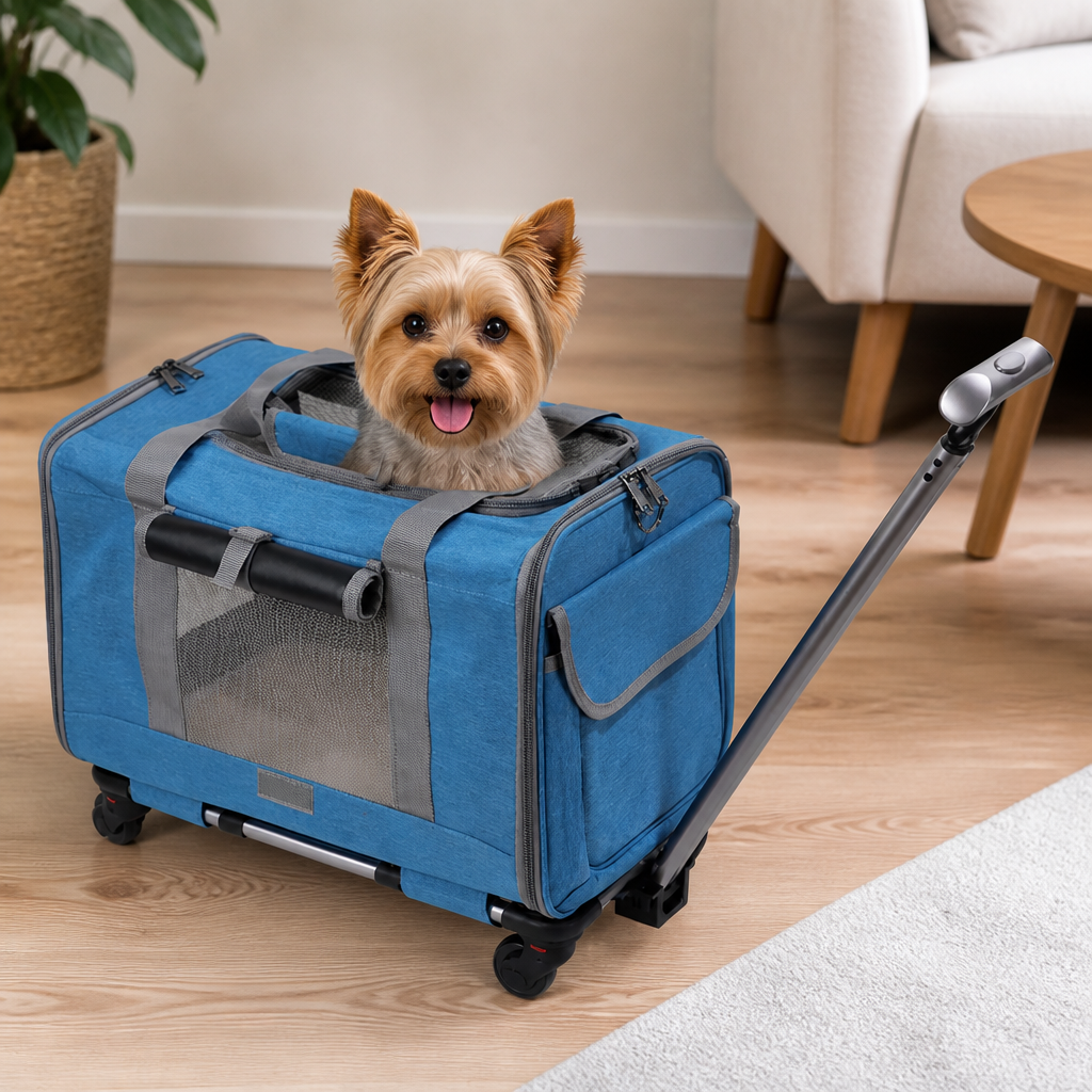 DogBedHouse Airline-Approved Rolling & Foldable Pet Carrier