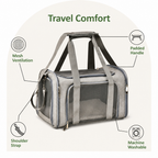 DogBedHouse Airline-Approved Waterproof & Breathable Mesh Pet Carrier (Removable Fleece Pad)