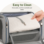 DogBedHouse Airline-Approved Waterproof & Breathable Mesh Pet Carrier (Removable Fleece Pad)
