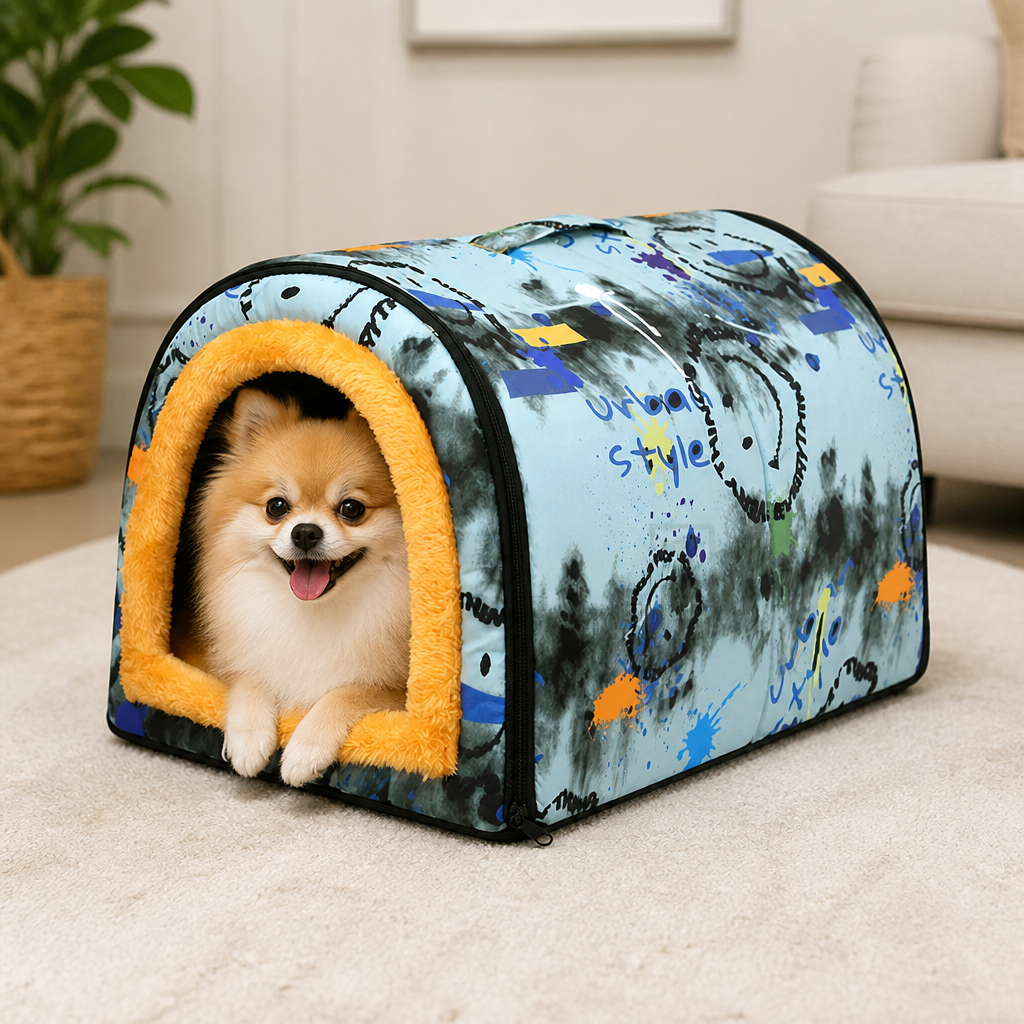 DogBedHouse All-Season Dismantlable & Washable Pet House (Detachable Cushion)