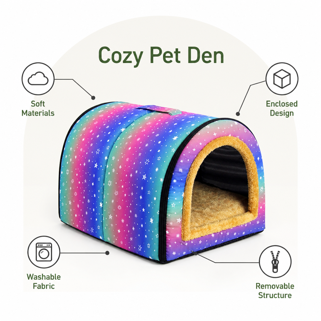 DogBedHouse All-Season Dismantlable & Washable Pet House (Detachable Cushion)