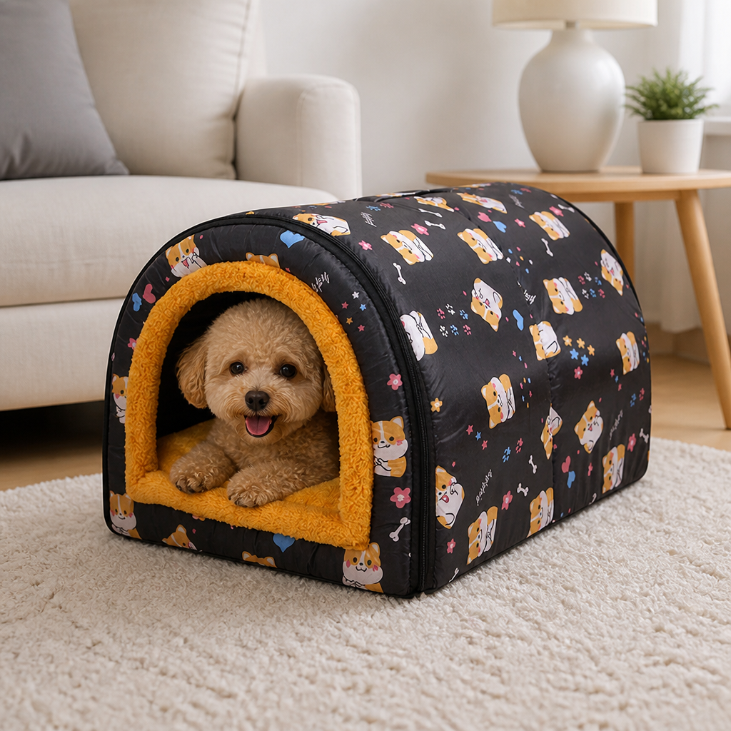 DogBedHouse All-Season Dismantlable & Washable Pet House (Detachable Cushion)