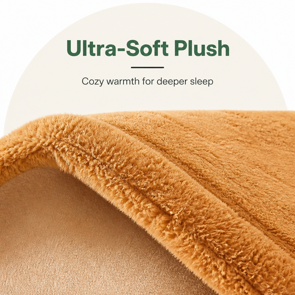 DogBedHouse All-Season Plush Enclosed Dog Bed (Removable Washable Cover)