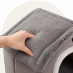 DogBedHouse All-Season Plush Teddy Dog House Bed (Removable Washable Cover)