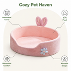 DogBedHouse All-Season Soft Plush Dog Bed (Removable Cover)
