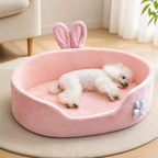 DogBedHouse All-Season Soft Plush Dog Bed (Removable Cover)
