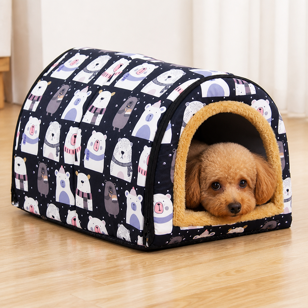 DogBedHouse All-Season Washable Pet House (Removable Cover)
