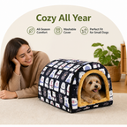 DogBedHouse All-Season Washable Pet House (Removable Cover)
