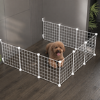 DogBedHouse Anti-Escape Mesh & Adjustable Steel Frame Puppy Fence