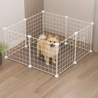 DogBedHouse Anti-Escape Mesh & Adjustable Steel Frame Puppy Fence