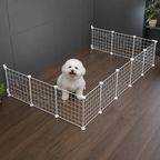 DogBedHouse Anti-Escape Mesh & Adjustable Steel Frame Puppy Fence