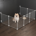 DogBedHouse Anti-Escape Mesh & Adjustable Steel Frame Puppy Fence