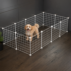 DogBedHouse Anti-Escape Mesh & Adjustable Steel Frame Puppy Fence