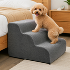 DogBedHouse Anti-Slip Corduroy & Washable Dog Stairs (Removable Cover)