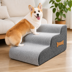 DogBedHouse Anti-Slip Corduroy & Washable Dog Stairs (Removable Cover)