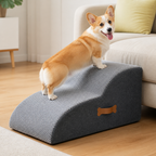 DogBedHouse Anti-Slip Corduroy & Washable Dog Stairs (Removable Cover)