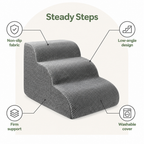DogBedHouse Anti-Slip Corduroy & Washable Dog Stairs (Removable Cover)