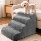 DogBedHouse Anti-Slip Corduroy & Washable Dog Stairs (Removable Cover)