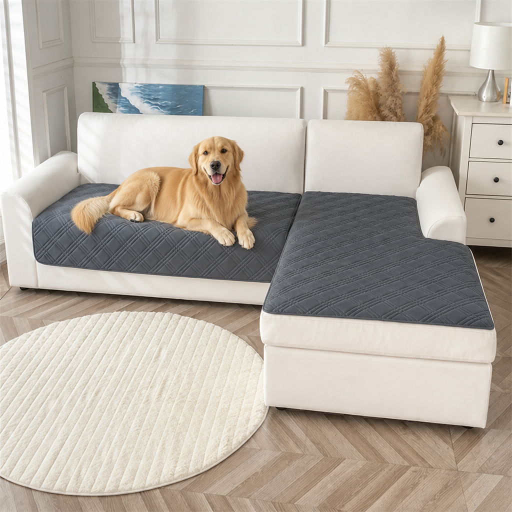 DogBedHouse Anti-Slip & Hair-Resistant Sofa Seat Cover (2-Piece Set)