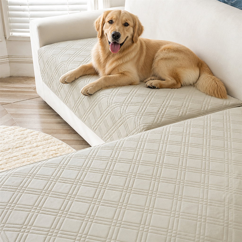DogBedHouse Anti-Slip & Hair-Resistant Sofa Seat Cover (2-Piece Set)