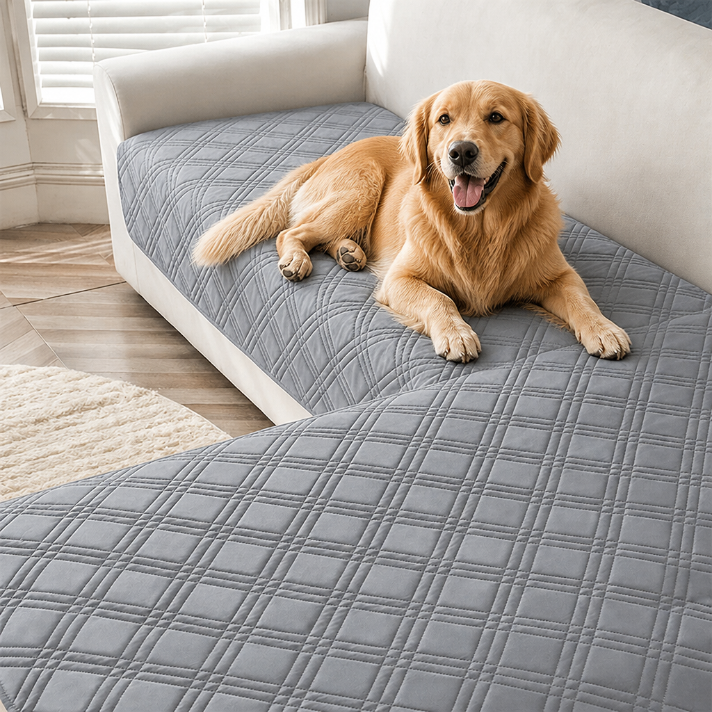 DogBedHouse Anti-Slip & Hair-Resistant Sofa Seat Cover (2-Piece Set)