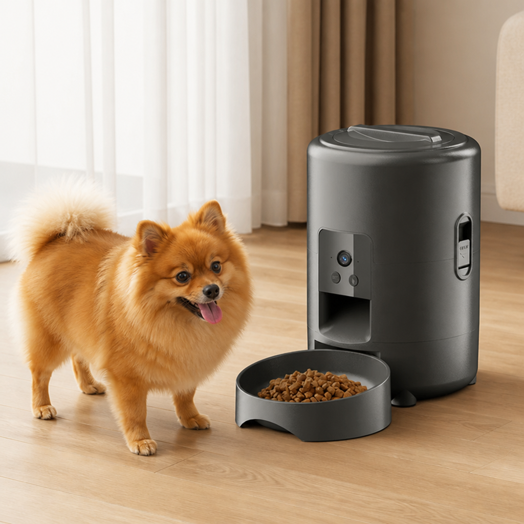 DogBedHouse App-Controlled & Portion-Controlled Pet Feeder (8.5-Cup Hopper)