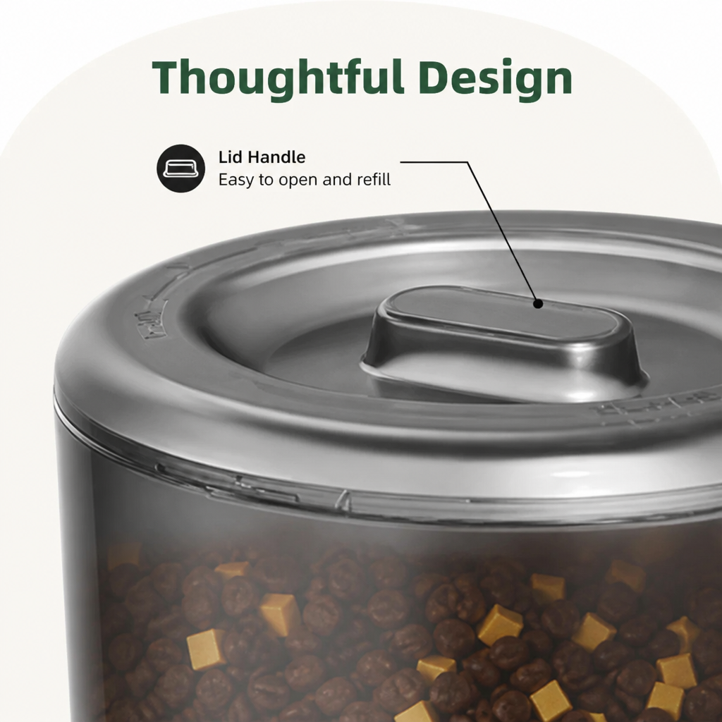 DogBedHouse App-Controlled & Scheduled Automatic Pet Feeder (Detachable Stainless Bowl)