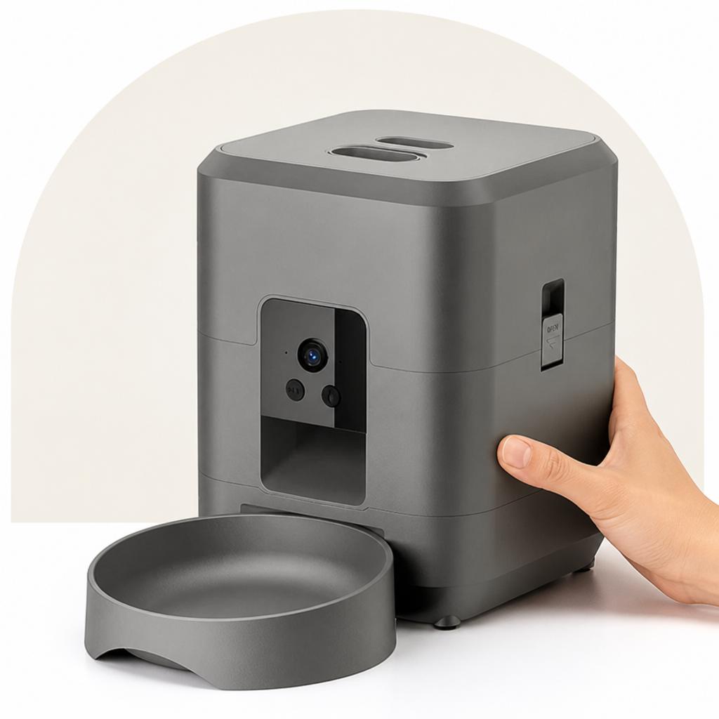 DogBedHouse App-Controlled Wi‑Fi Camera Automatic Pet Feeder (2L Capacity)