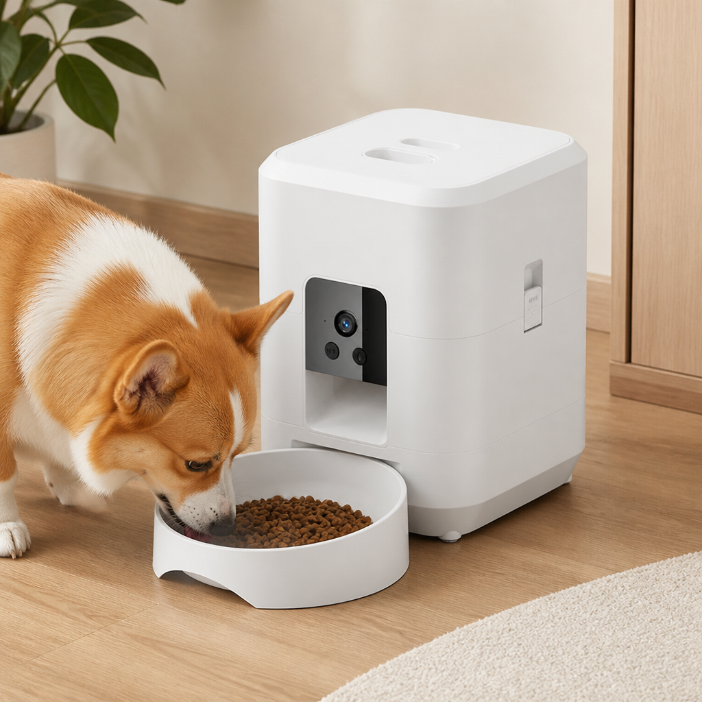 DogBedHouse App-Controlled Wi‑Fi Camera Automatic Pet Feeder (2L Capacity)