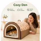 DogBedHouse Arctic Velvet Winter Warm Dog House (Removable Cover)