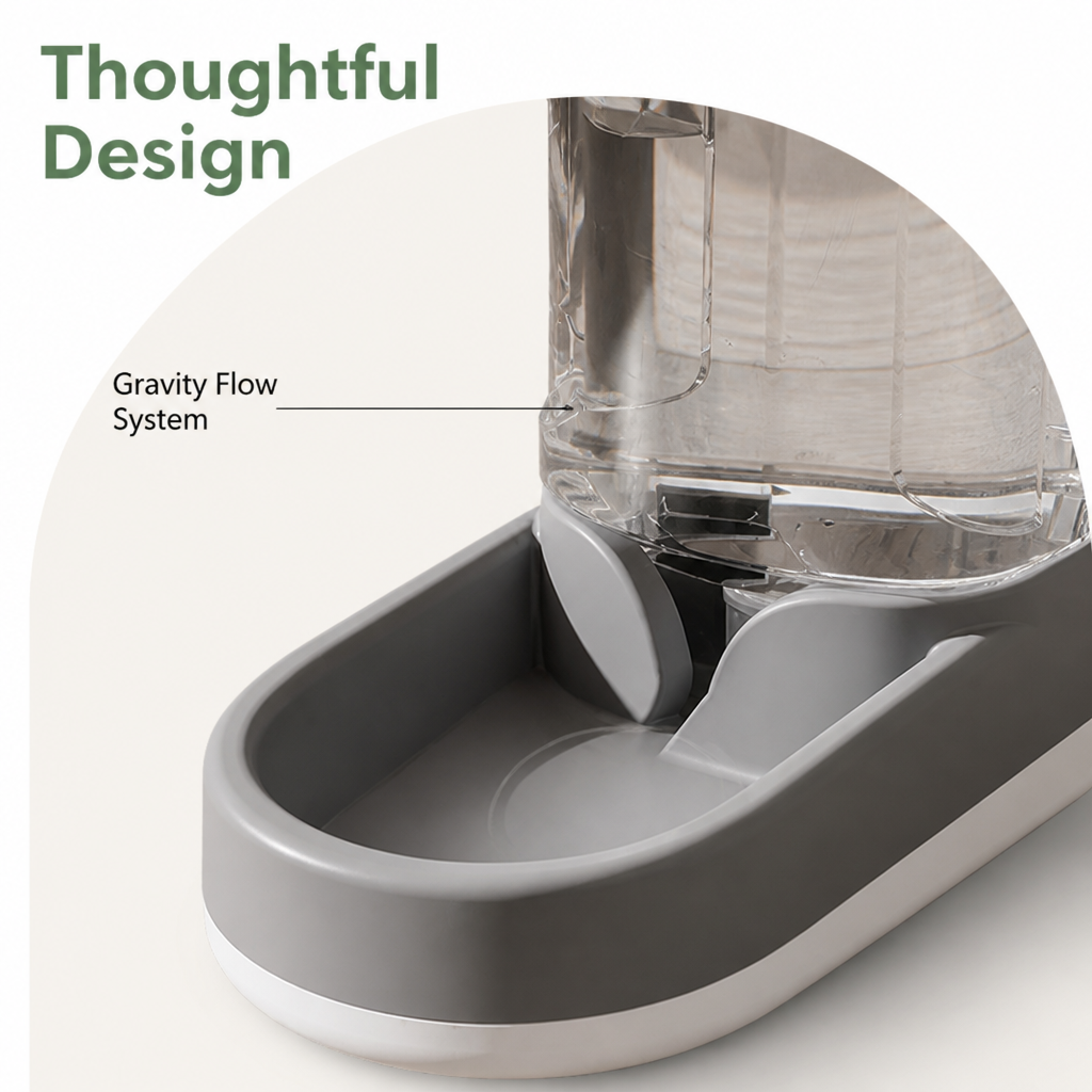 DogBedHouse Automatic Continuous Flow Water Fountain & Feeder