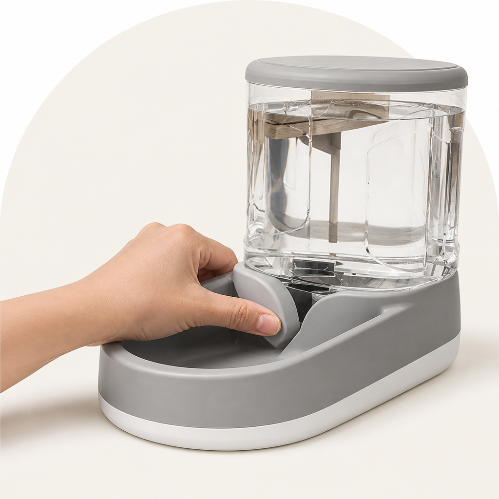 DogBedHouse Automatic Continuous Flow Water Fountain & Feeder