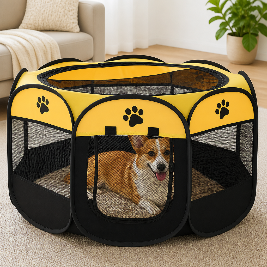 DogBedHouse Bite-Resistant Oxford & Mosquito-Proof Playpen Tent (Foldable)