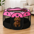 DogBedHouse Bite-Resistant Oxford & Mosquito-Proof Playpen Tent (Foldable)