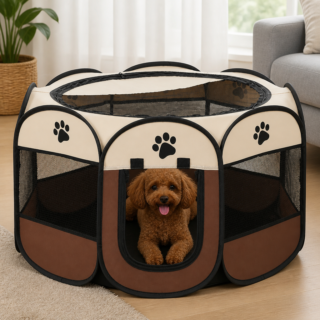 DogBedHouse Bite-Resistant Oxford & Mosquito-Proof Playpen Tent (Foldable)