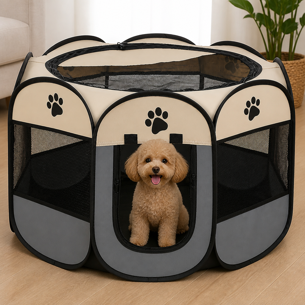 DogBedHouse Bite-Resistant Oxford & Mosquito-Proof Playpen Tent (Foldable)