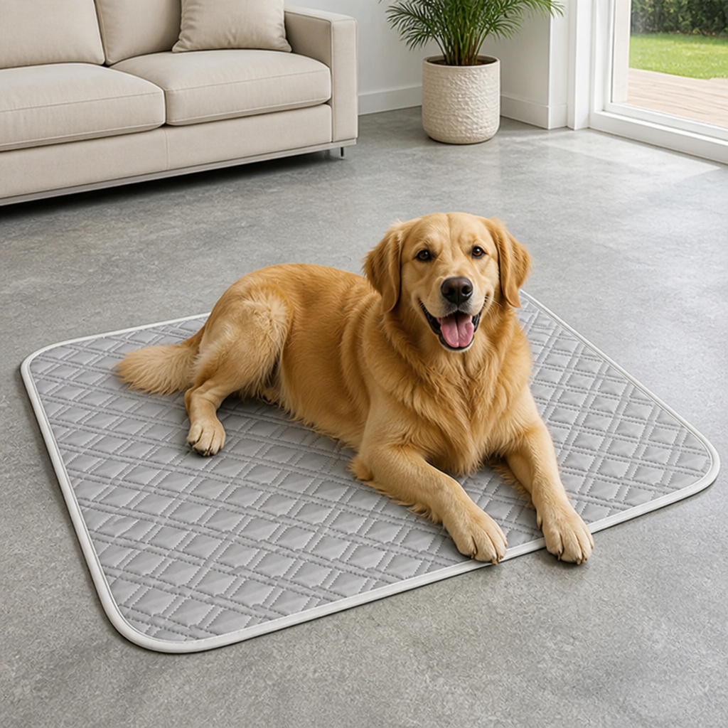 DogBedHouse Bite & Scratch-Resistant Super-Soft Cooling Pet Mat (Indoor/Outdoor)